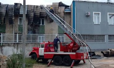 В инспекторате полиции Резины произошел сильный пожар.