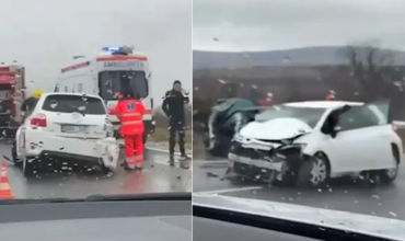 Accident pe traseul Chișinău-Hâncești: Două mașini, grav avariate.