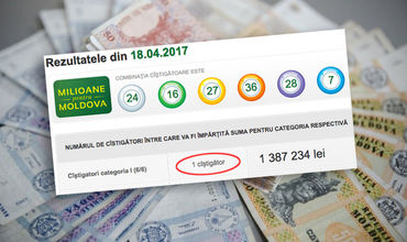 Неизвестный счастливчик выиграл в лотерею 1,3 миллиона леев.