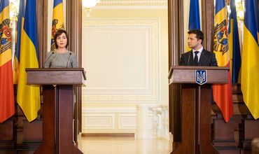 Совместный брифинг Майи Санду и Владимира Зеленского.