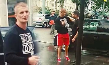 Пьяный мужчина заблокировал движение автомобилей в центре Кишинева.