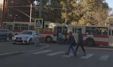 В Кишиневе столкнулись два троллейбуса.