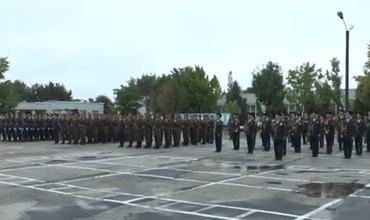 Солдаты срочной службы приняли воинскую присягу.