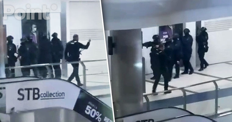 В одном из столичных ТЦ прошли учения спецназа.