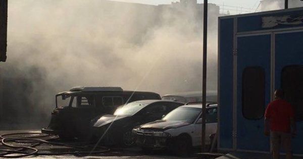 В четверг вечером, 8 августа, в столице произошел пожар в одном из автосервисов. 