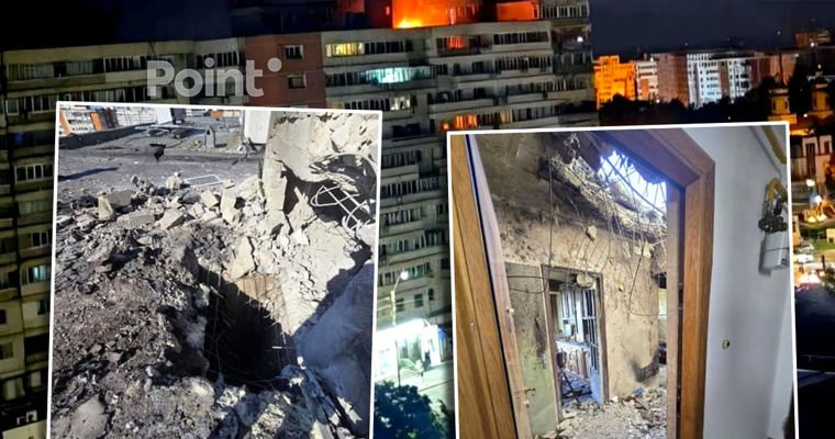 В Румынии показали фото внутри дома в Галаце, куда попал дрон.