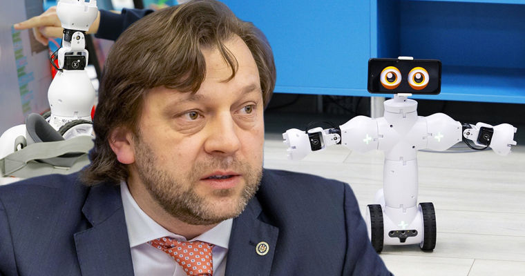 Думитру Алайба приветствовал приход на рынок датской компании по производству роботов. Коллаж Point.md.