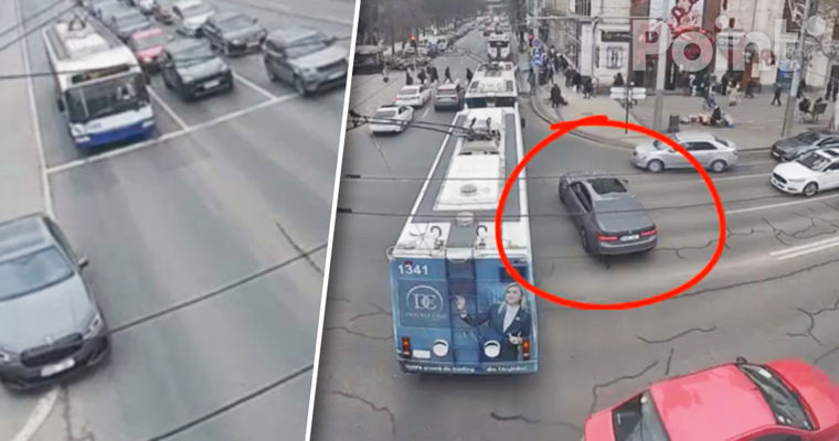 В Кишиневе за агрессивное вождение задержали жителя Страшен.