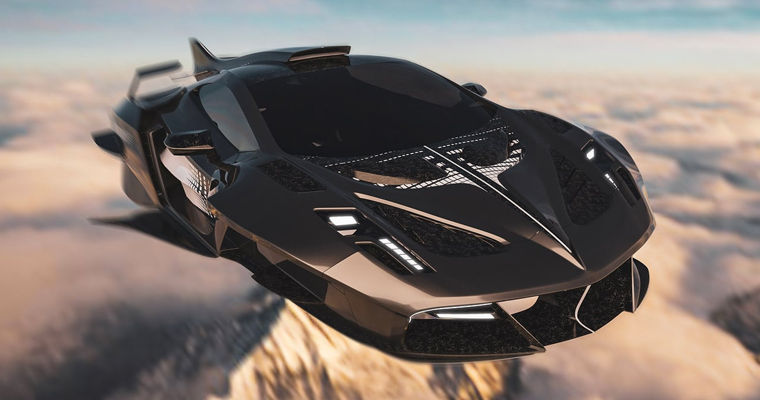 Компания Mansory показала футуристический концепт летающего гиперкара.