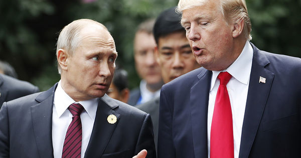 Президент России Владимир Путин и президент США Дональд Трамп.