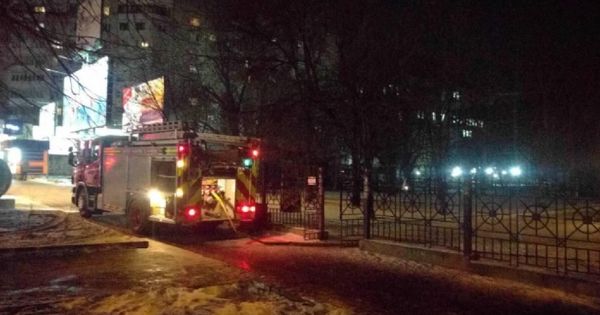 Incendiu la Academia de Studii Economice din Capitală. Foto: Protv.md