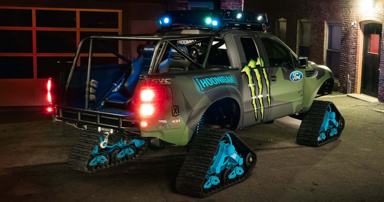 Легендарный гусеничный Ford Кена Блока выставили на продажу за $200 000.