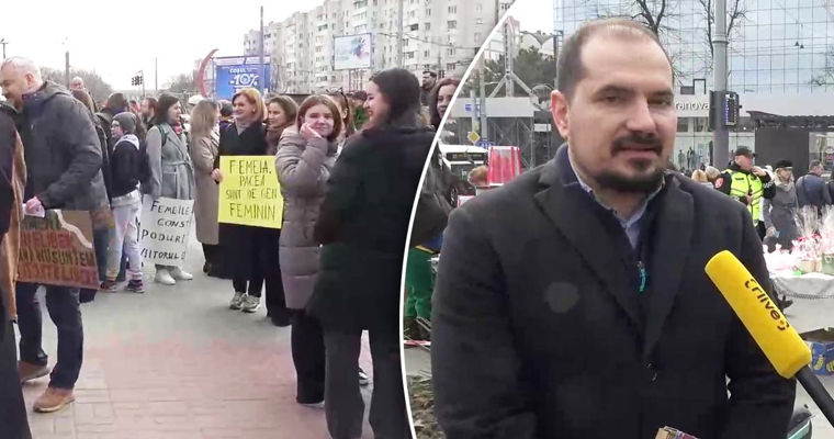 К маршу феминисток в Кишиневе присоединились депутаты и министры.