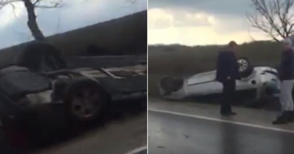 Două automobile au zburat de pe traseul Chișinău-Hâncești direct în șanț.