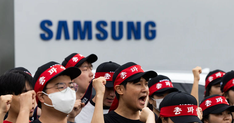 Сотрудники Samsung готовят 18-дневную забастовку на фоне бума ИИ-чипов.