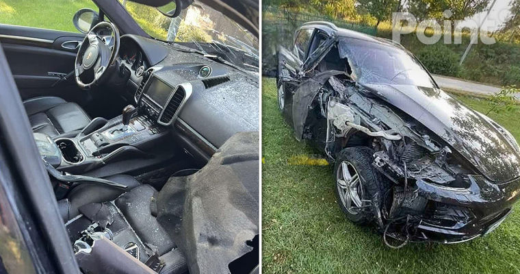Полицейский разбил Porsche и скрылся с места ДТП в Унгенах: предполагается, что он был пьян.