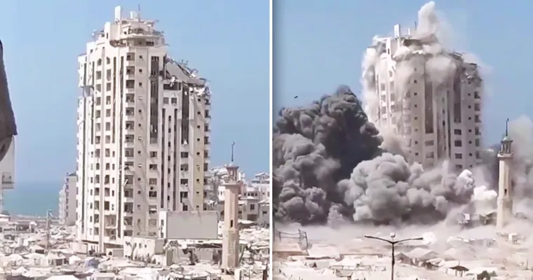 Israelul a început o operațiune militară în orașul Gaza: Prima clădire înaltă a fost distrusă