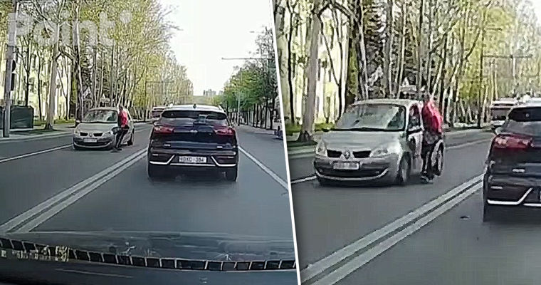 На Буюканах мужчина едва не попал под колеса авто, перебегая дорогу вне перехода.