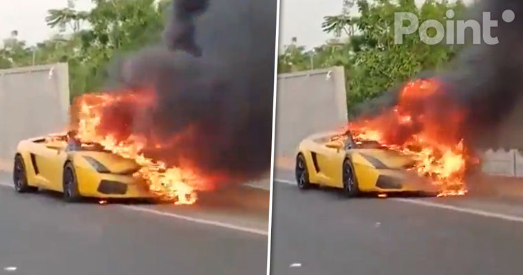 В Индии дорогой суперкар Lamborghini сожгли во время ссоры.