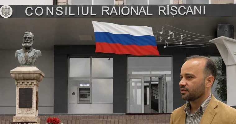 Imnul Rusiei, în incinta Consiliului din Râșcani. Președintele raionului: O glumă