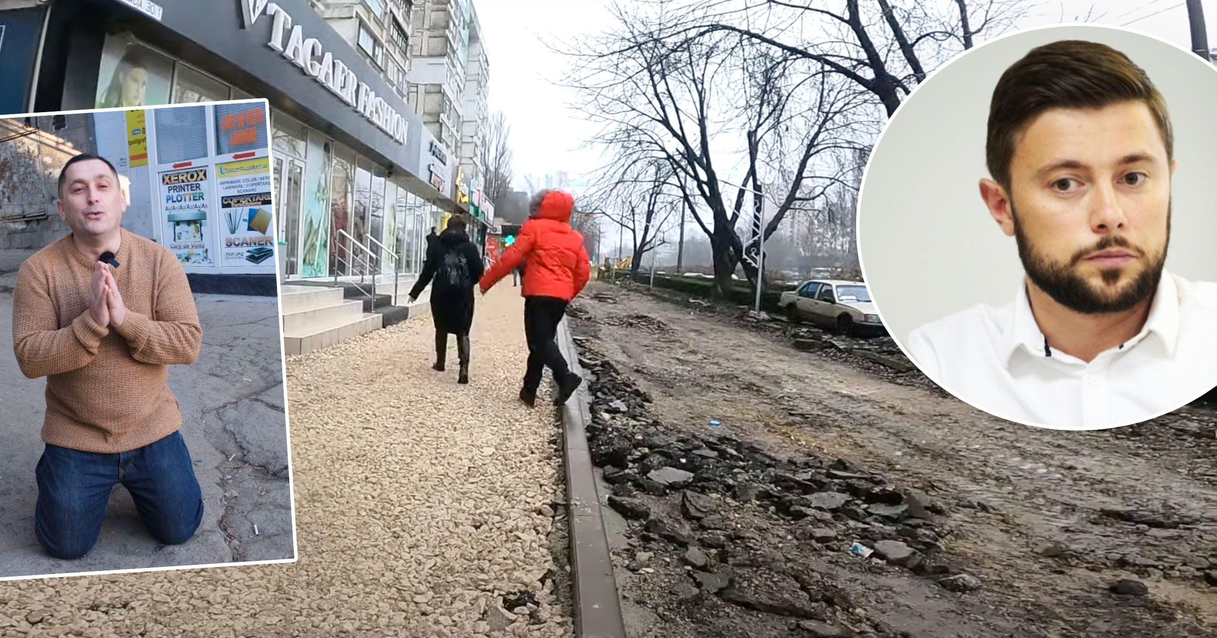 Киронда о ДТП: Люди просят запретить оставлять авто на тротуаре по бул. Дачия.