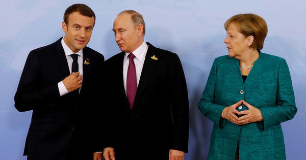 Путин, Меркель и Макрон обсудили украинский конфликт.