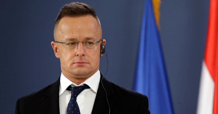 Министр иностранных дел и торговли Венгрии Петер Сийярто.