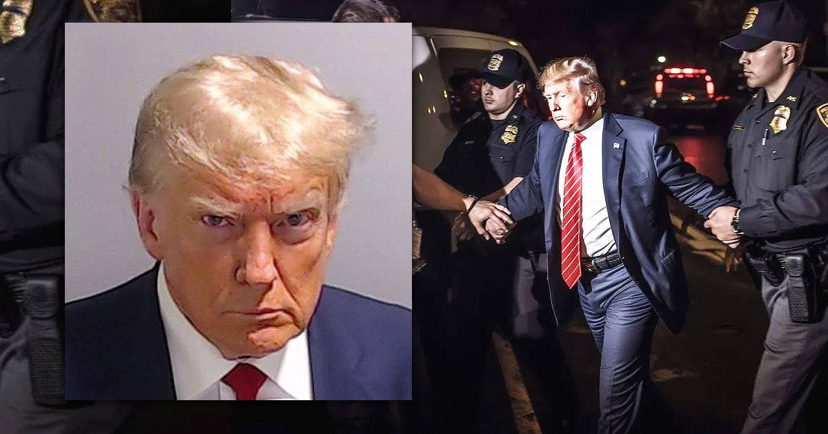 Дональд Трамп опубликовал в X свою официальную тюремную фотографию. Коллаж Point.md.