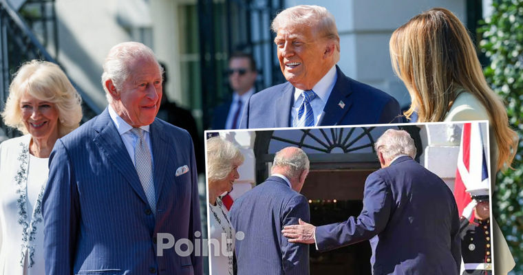 Трамп нарушил королевский протокол во время визита Карла III.