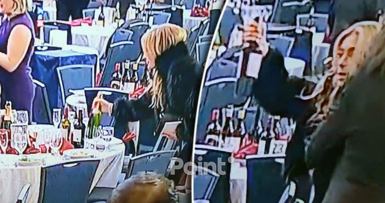 O femeie fura vin de pe mese în timpul incidentului armat de la întâlnirea lui Trump cu jurnaliștii.