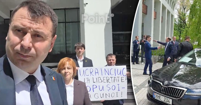 Депутаты от партии «Демократия дома» провели протест у здания МИД.