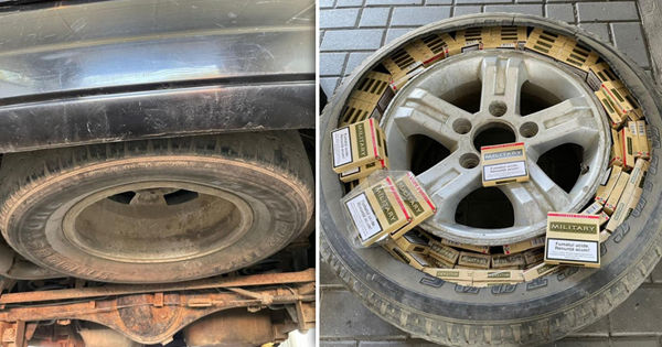 На КПП "Леушены" конфисковали более 300 пачек сигарет. Коллаж: Point.md