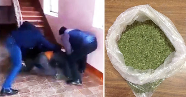Un bărbat a fost reținut în timp ce vindea marijuana în centrul satului.