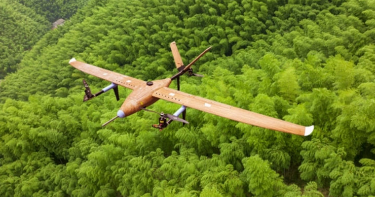 China a creat prima dronă din lume realizată din bambus și intenționează să producă sateliți.