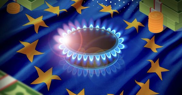 Цена газа в Европе за месяц снизилась на 58% - до $800 за тысячу кубометров.