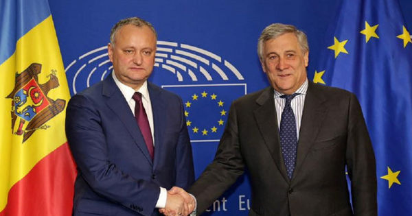 Игорь Додон встретился с председателем Европейского парламента Антонио Таньяни.