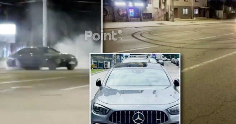 Drift într-o intersecție din Chișinău: Șoferul a rămas fără permis de conducere.