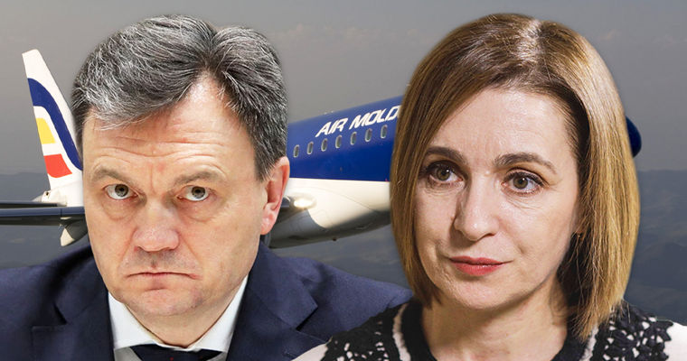 Шор: Санду и Речан уничтожили национальную компанию Air Молдова. Коллаж: Point.md