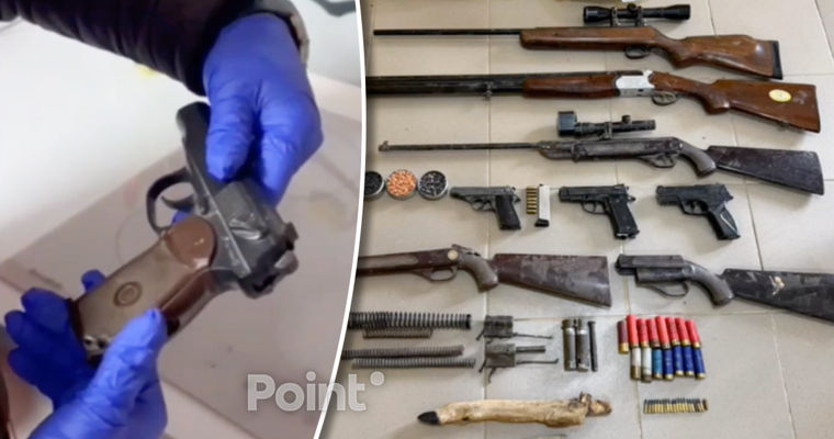 12 arme de foc păstrate cu încălcări, ridicate în raionul Taraclia.