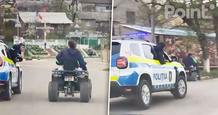 Șoferul unui ATV a intrat violent într-un copac la intrarea în Floreni în timp ce fugea de Poliție.