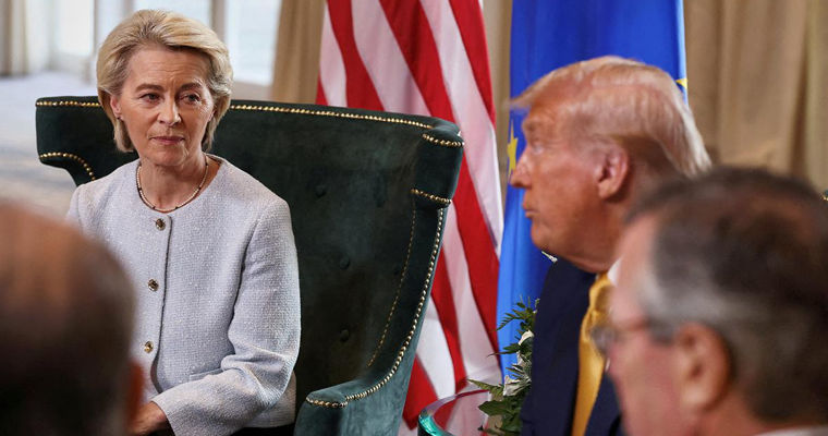 Фон дер Ляйен ответила на угрозу Трампа по поводу тарифов: Соглашение есть соглашение.