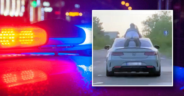Водитель, прокативший человека на крыше авто, оштрафован. Коллаж: Point.md