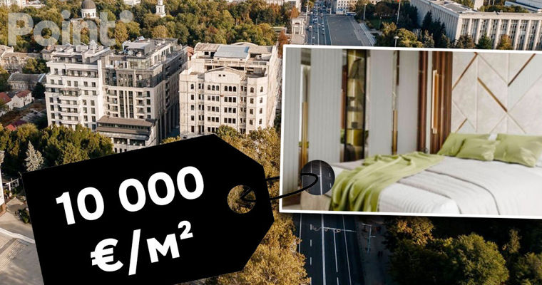 В Кишиневе продается квартира по цене 10 000 евро за квадратный метр.