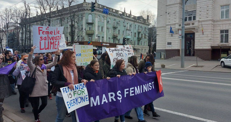 В центре Кишинева на время Марша феминисток частично перекроют движение.