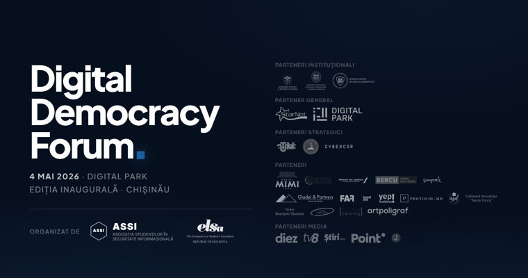 Digital Democracy Forum 2026 la Chișinău.