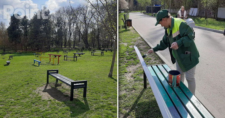 Mobilierul urban din parcurile și grădinile Capitalei este pregătit pentru sezonul estival.