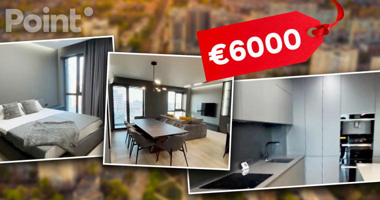 В центре Кишинева за 6 000 евро в месяц сдается трехкомнатная квартира