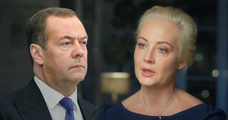 Навальная после слов Медведева про ее улыбку: Он пустое место. Коллаж: Point.md