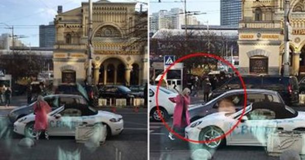 Рубившей Porsche топором в розовой шубе киевлянкой оказалась украинская певица.