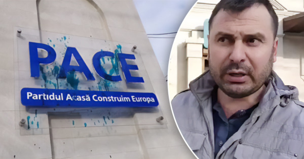 Лидер Democrația Acasă облил зеленкой логотип партии PACE. Коллаж: Point.md